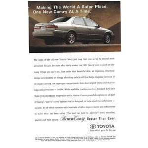 Toyota Camry Car Auto 1997 Better than Ever 1990s  Vintage Print Ad